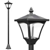 Single Solar Lamp Post Garden Solar-Powered LED Streetlight Style Outdoor Light Waterproof 5-6 Hours with Base for Lawn Pathway Walkway 47