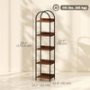 Bookshelf 5 Tier Arched Bookcase, 69.5
