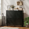 Shoe Cabinet with 4 Flip Drawers, Freestanding Narrow Shoe Storage Cabinet with Adjustable Shelves, Open Back, Black