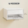 Floating Bedside Tables Set of 2, Wall-Mounted Nightstand, High Gloss Black