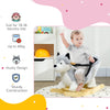 Qaba Baby Rocking Horse, Plush Animal Rocker for Toddlers Aged 18-36 Months, Stuffed Ride Toy with Sounds, Seat Belt, Grey