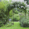 8FT Metal Garden Arch, Decorative Arbor Trellis for Climbing Plants, Wedding, Party, Event, Holiday, Black