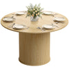 Round Dining Table for 4-6, 47 Inch Kitchen Table with Fluted Pedestal Base, for Kitchen Living Room Dining Room, Black
