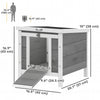 Wooden Rabbit Hutch Bunny Cage Outdoor Cat House Guinea Pig Cage Duck Shelter, Indoor Outdoor Use, 20