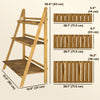 Outdoor Plant Stand, Foldable 3-Tier Wooden Plant Shelf