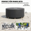 Heavy Duty Outdoor Patio Furniture Cover, Waterproof Round Table Cover for Weather Protection 84.3