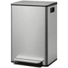 Trash Can with Soft-Close Lid, Garbage Can with Removable Inner Bucket for Kitchen 13.2gal, Silver