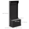 4-In-1 Hall Tree with Coat Rack, Top Shelf, Shoe Storage and Bench Seat, Entryway Bench with 4 Hooks, Black