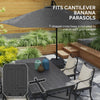 Umbrella Base Plastic Umbrella Stand for Cantilever Umbrella with Wheels, Heavy Duty Umbrella Stand, Water/Sand Filled