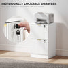 Lockable Filing Cabinet with 4 Fluted Drawers, File Cabinet with Adjustable Hanging Rails for A4 Letter Files, Black