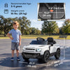 Qaba 12V Ride on Car Licensed Land Rover with Remote, Suspension, Slow Start, 3 Speeds, Lights, Music, Horn for 3-5, White