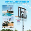 Soozier Basketball Hoop Outdoor, 4.6-10ft Portable Basketball Goal with Wheels and 43