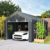 10' x 20' Carport, Heavy Duty Portable Garage with 6 Mesh Windows and 2 Doors