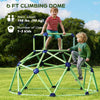 Qaba Climbing Dome, 6FT Geometric Dome Climber, Indoor Outdoor Jungle Gym Playground for Kids 3-8 Boys Girls, Green