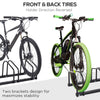 Soozier 4-Bike Bicycle Floor Parking Rack Cycling Storage Stand Garage Organizer for Indoor and Outdoor Use