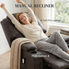Power Lift Recliner Chair for Elderly, PU Leather Lift Chair with Thick and High Back, Footrest, Remote, Side Pockets, Cup Holders, Reclining Sofa for Living Room, Brown