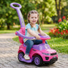 3 in 1 Kid Ride on Push Car Sliding Car, Ride on Toy for Boy Girl Toddlers 1-3 Years Old, with Horn Music Light Function Secure Bar, Pink