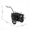 Bicycle Cargo Trailer 16 inch Air Wheel Wagon Trailer with Suitcase Large Capacity Enclosed Stroller Wagon - Black