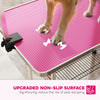 Adjustable Dog Grooming Table with 2 Safety Slings, Storage Basket, Pink