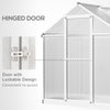 6' x 10' x 6.4' Walk-in Garden Greenhouse Polycarbonate Panels Plants Flower Growth Shed Cold Frame Outdoor Portable Warm House Aluminum Frame, Transparent