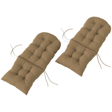 Adirondack Chair Cushions Set of 2 with Ties, Khaki