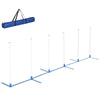 3PCs Portable Pet Agility Training Obstacle Set for Dogs w/ Adjustable Weave Pole, Jumping Ring, Adjustable High Jump