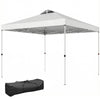 Pop Up Canopy Waterproof Canopy Tent with Carrying Bag for Parties Garden BBQs 9.8' x 9.8' White