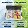 12 Volt Car Refrigerator, 53QT Car Fridge Electric Cooler, 12/24V DC and 100-240V AC, -68-68 ℉, Portable Refrigerator, Black