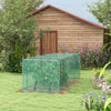 Galvanized Steel Crop Cage, Plant Protection Tent with Zippered Door, 12' x 4', Green