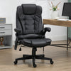 Executive Massage Chairs Heated High Back Reclining Office Chair Swivel Leather Adjustable Vibrating Furniture Black