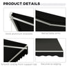 12'x10' Electric Retractable Awning, UV Protection Sun Shade Shelter w/ Remote Controller for Deck Balcony Yard