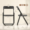 Folding Chairs 6 Pack, Plastic Foldable Chairs with Vent, Carry Hole and Steel Frame for Home, Office, Dining