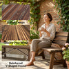 Wooden Garden Bench for Outdoor, 2-person Patio Bench, Loveseat Furniture, Carbonized