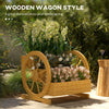 Wooden Wagon Planter Box, 3-Tier Raised Garden Bed, for Vegetables Flowers Herbs, 24
