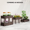 Plastic Raised Garden Bed with Legs, Self Watering Elevated Planter Boxes with Drainage Holes and Plugs