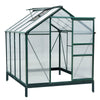 6' x 8' Greenhouse Clear & Twin Wall Panels Green Frame Press to Select
