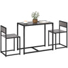 Dining Table Set, Industrial Dining Set for 2, Kitchen Table and Chairs for Small Space, Dining Room Table with Chairs