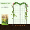 2 Pcs Garden Trellis for Climbing Plants, Outdoor Metal Trellis Plant Support Trellises for Patio, Lawn, Backyard