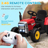 12V Kids Ride on Tractor with Trailer, Remote Control, Music Start up Sound and Horn, USB, LED Lights