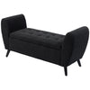 Upholstered Storage Bench with Arms, Modern Ottoman Bench for Bedroom, Entryway, and Living Room
