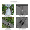 10'x10' Garden Gazebo Patio Canopy Portable Party Event Backyard w/ Mosquito Netting, Grey