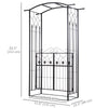 Outdoor Metal Trellis Garden Arch Arbor w/ Lucky Leaf Clover Gate for Ceremony Wedding Party Garden Lawn, Black