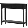 Hallway Console Table, Modern Entryway Table with 2 Drawers, Storage Shelf, Turned Legs for Living Room, Bedroom