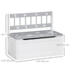 Kids Toy Box Storage Chest with Lid and Safety Hinge, Kids Storage Bench Seat with Backrest for Toddler, Grey