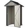 Outdoor Storage Shed with Lockable Door, Metal Garden Shed with 4 Vents for Backyard Patio