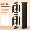 9-Tier DVD Shelf with 7 Adjustable Shelves, Slim CD Shelf, Holds 252 CDs, 147 DVDs or 189 Blu-rays, Black