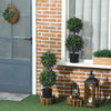 2.3ft Set of 2 Artificial Plants, Lavender Flowers Ball Trees with Pot, for Home Indoor Outdoor Decor