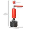Soozier Freestanding Boxing Punch Bag Stand with 360° Rotating Flexible Arm, Speed Ball, Waterable and Sandable Base, Black