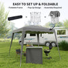 8' x 8' Pop Up Canopy, Outdoor Foldable Tent, Portable Canopy Tent with Carrying Bag for Camping, Party, Picnic, Grey