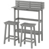 3 Piece Patio Bar Set with 43